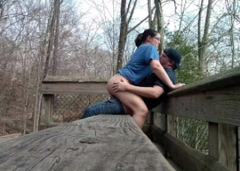 Amateur couple ALMOST caught fucking at the park...