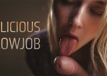 Delicious Blowjob From a Blue-Eyed Blonde