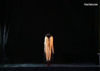 Nude flexible teen babe Kim Nadara spreading legs