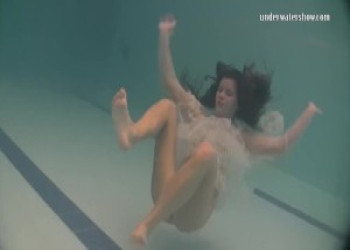 Outdoor swimming pool teen Natalia Kupalka